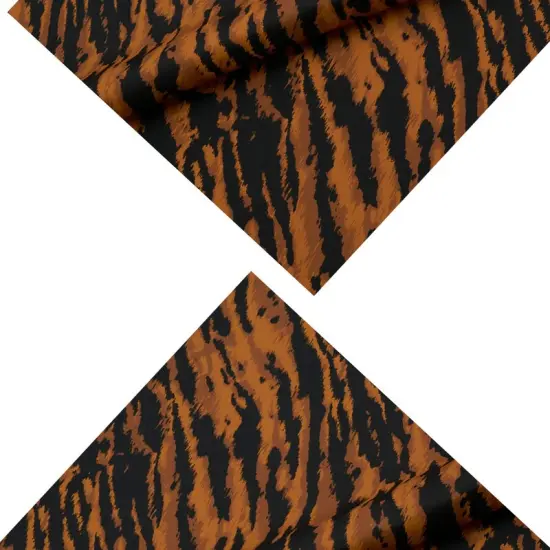 Tiger Stripes Printed Spandex Fabric Multicolor {7}