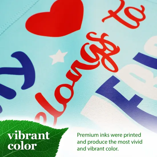 G128 Heart America Belongs Garden Flag 12x18 In Double Sided Independence Day Yard Garden Lawn Decoration {6}