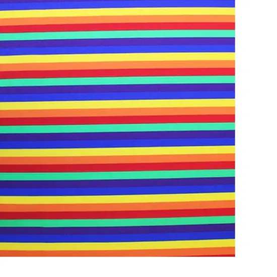 Rainbow Stripes Printed Spandex {2}