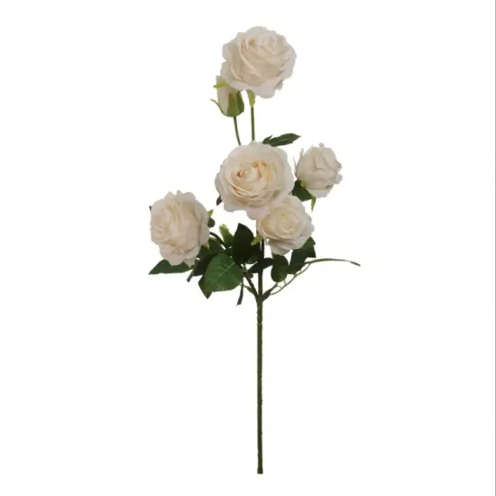 3-Pack 27" Red Rose Spray &ndash; 5 Flowers & 1 Bud &ndash; Realistic Silk Floral Decor {1}