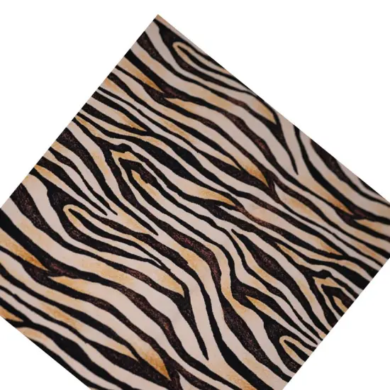Sandy Zebra Printed Spandex Fabric {4}
