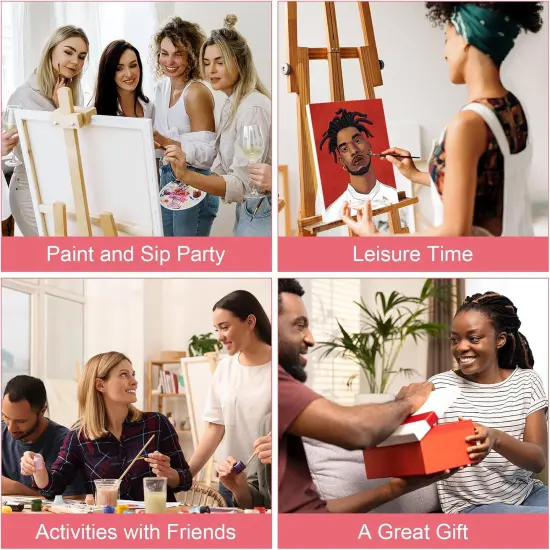 16 Pcs Pre Drawn Canvas Painting Kits (Couples, 8x10 in) {5}