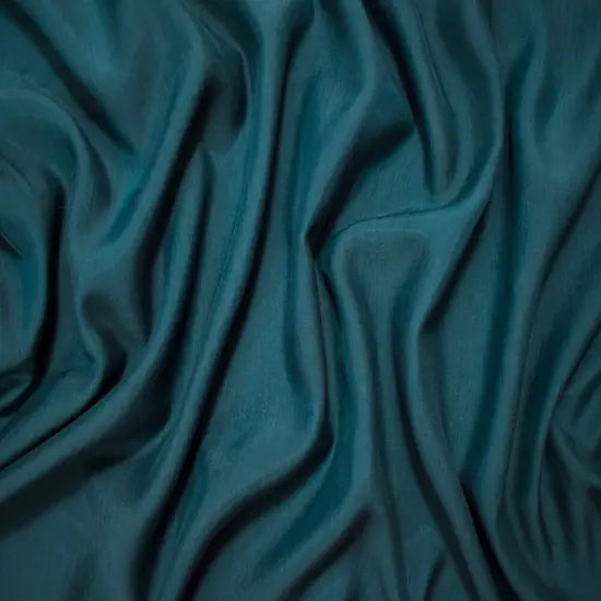 Deep Teal Rayon-Poly Semi-Sheer Woven Fabric By the Yard {3}