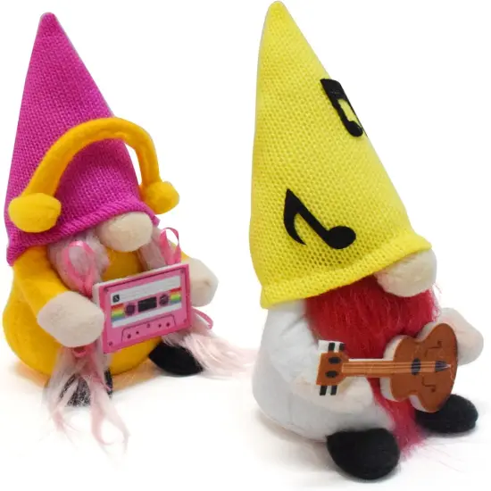 2 Pcs Rock Roll Gnome Guitar Cassette Tape Disc Gnomes {4}