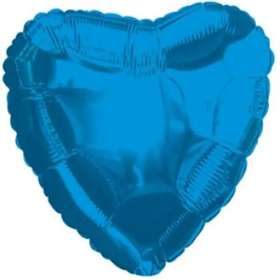 Royal Blue Heart Mylar Balloon 18" {1}