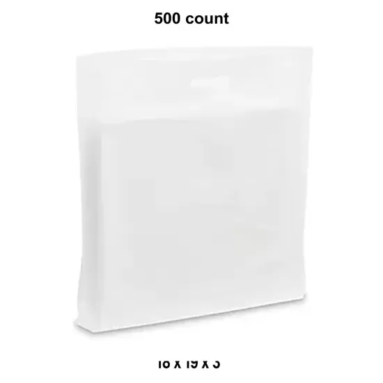 Reusable Die Cut Bags 18 x 19 x 3" Perfect for Retail White {1}