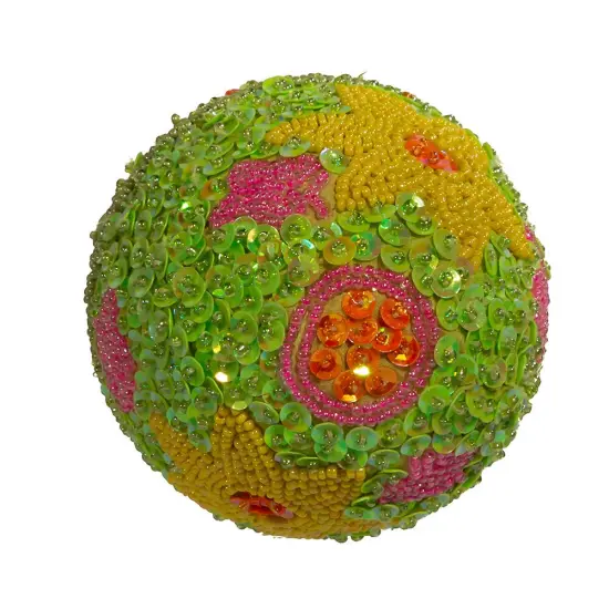 Kurt Adler 5-Inch Decorative Egg Container with Beads and Sequins {3}