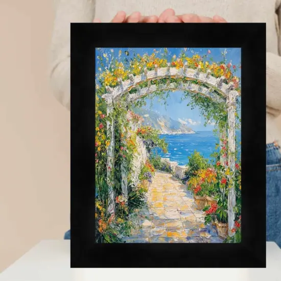 Modern Gallery Wall Matte Black Flat Picture Frame 12x36 frame {3}