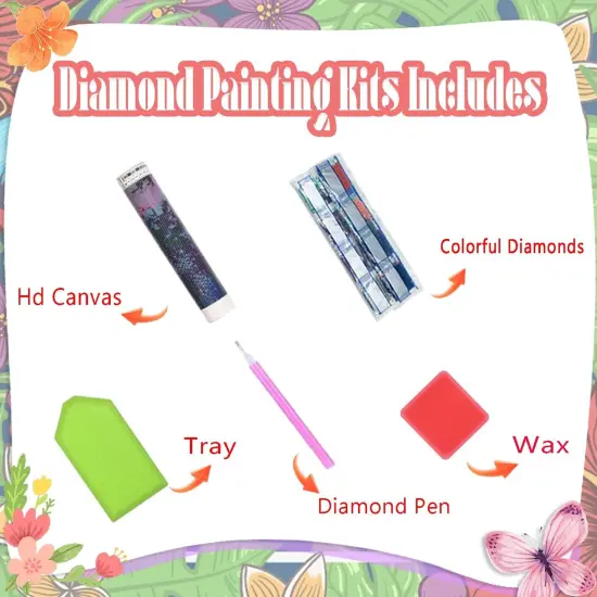 6 Pack 5D Diamond Painting Kits for Adults, Landscape Diamond Arts Kits Diamond Art Sets,Gem Painting by Number Kits for Adults Beginners Home Wall Decor 11.8x15.7 Inches {3}