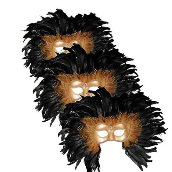 Lion Mask Half Style with Feathered Mane {2}