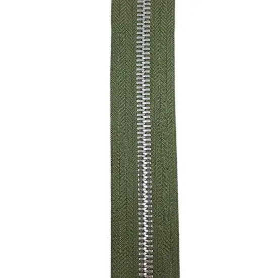 5MM Closed Bottom Zipper Olive Tape Nickel Teeth 7 Inche {3}