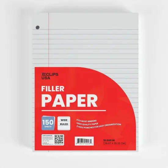 Wide-Ruled Filler Paper White &ndash; 150 Sheets &ndash; 36 Packs {2}