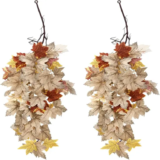 Artificial Hanging Maple Leaves {1}