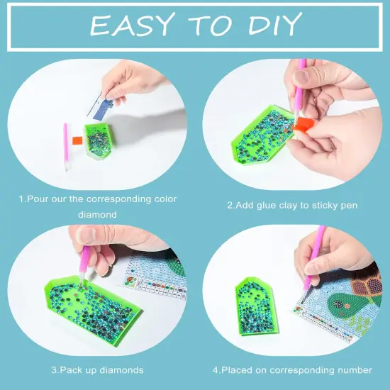 6 Pack 5D Diamond Painting Kits for Kids Beginners {3}