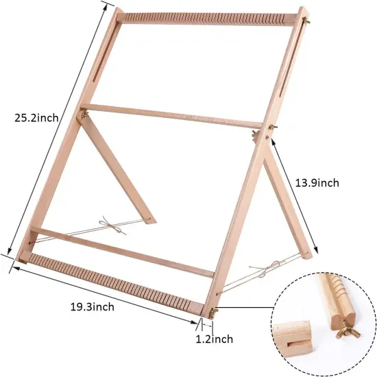 Weaving Loom with Stand Wooden Multi-Craft Weaving Loom Arts & Crafts {2}