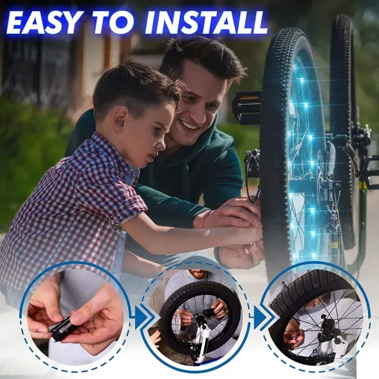 Activ Life LED Bike Wheel Lights with Batteries Included, Get 100% Brighter and Visible from All Angles for Ultimate Safety & Style (2 Tire Pack, Pastel) {4}