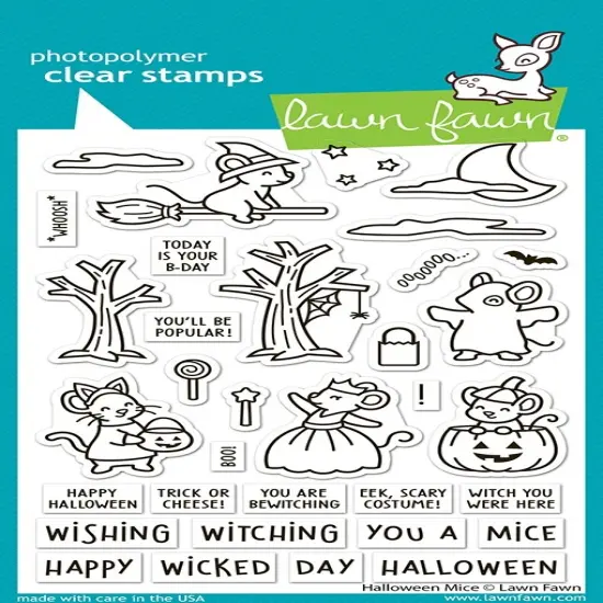 Lawn Fawn Clear Stamps-Halloween Mice {1}
