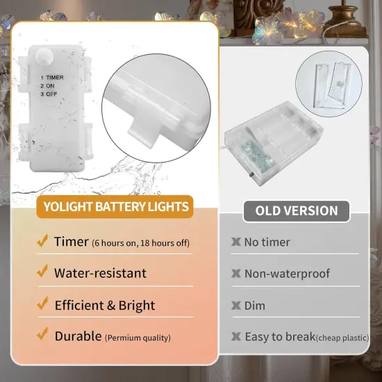 6.5ft 10 LED Flower Garland Lights Fairy Lights for Christmas {5}