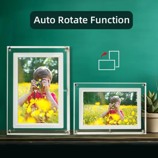 5" Clear WiFi Acrylic Digital Photo Frame &ndash; Smart Video Picture Frame with Frameo App {5}