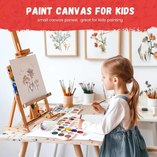 42 Pack 5x7 Inch Canvas Boards for Painting, 8oz Pre-Primed Small Canvas Panels, Acid-Free 100% Cotton for Acrylics Oil Watercolor Paints {2}