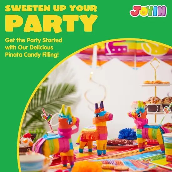 3 pcs Mini Donkey Pinatas 7"x5.5" Cinco De Mayo Rainbow Color for Fun Fiesta Taco Party Supplies, Luau Event Photo Props, Mexican Theme Decoration, Carnivals Festivals, Taco Tuesday Event {3}