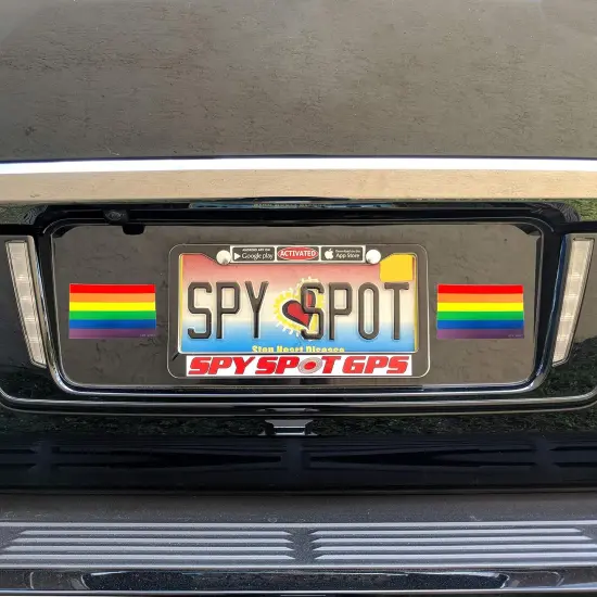 LGBT Rainbow Flag | Set of 4 | 4" x 2.5" | Decal Car Sticker Gay Pride Lesbian Bisexual Transgender Vinyl UV Resistant Weatherproof {2}