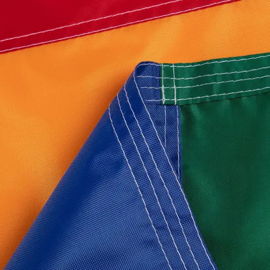 Gay Pride Rainbow Flag 3x5 FT,Heavy-Duty 420D Nylon Outdoor Gay Flag,Sewn Stripes UV Fade Resistant and Tough Brass Grommets（3 by 5 Foot) {3}