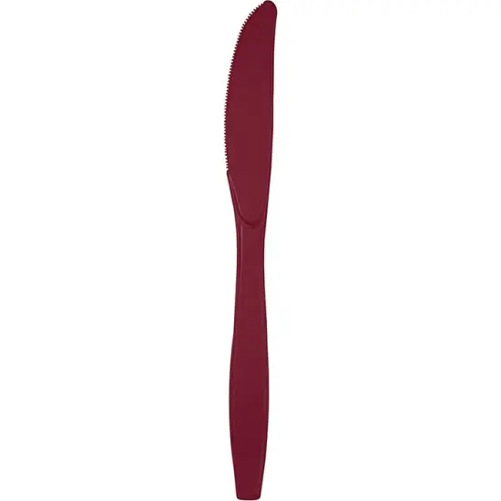 288 pc Bulk Burgundy Plastic Knives {1}