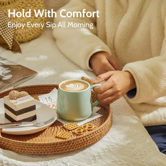 Porcelain Coffee Mugs Set of 6, 12 Ounce Coffee Cups {2}