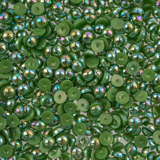 Crystal Lane DIY SS20(5mm) Plastic Pearl Flatback Rhinestones, 575pcs Dark Green AB {1}