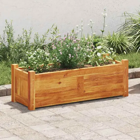 vidaXL Garden Raised Bed Acacia Wood 29.9"x10.9"x9.8" {2}