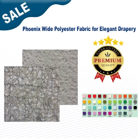 Phoenix Wide Polyester Fabric for Elegant Drapery Snow {2}