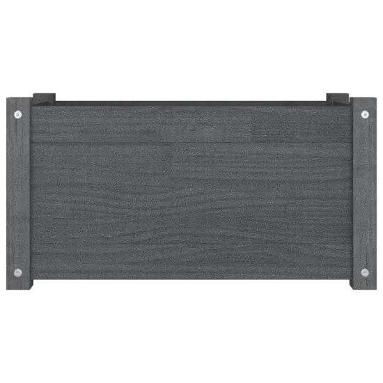 vidaXL Garden Planter Gray 23.6"x12.2"x12.2" Solid Wood Pine {3}