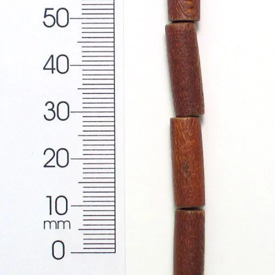 6 Packs of Wood Beads - Brown - 21x7mm - 8" Strand {1}