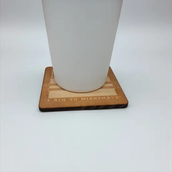 Browncoats Coaster Set of two 4x4in Raw Wood {3}