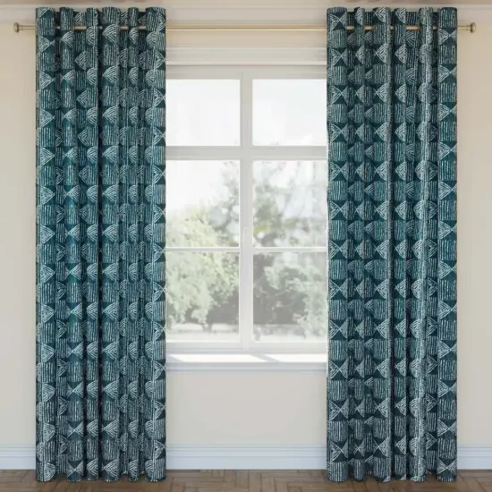 Lagoon - Aqua & Teal Abstract & Geometric,Global Upholstery Fabric 54 Inches" {2}