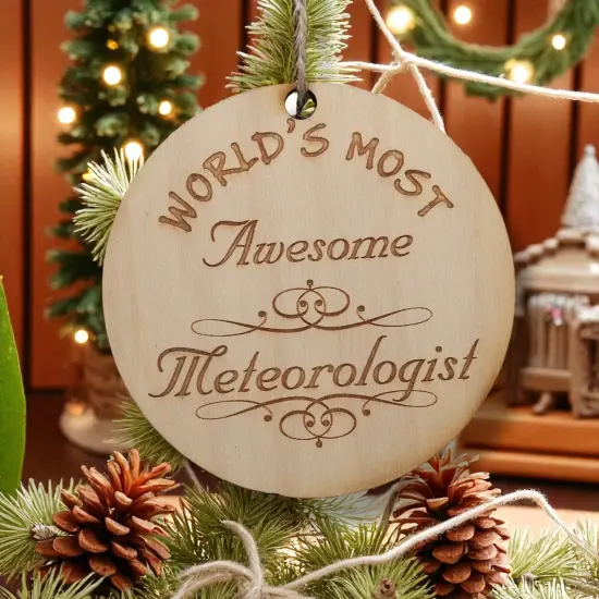 Worlds most Awesome Meteorologist - Ornament {4}