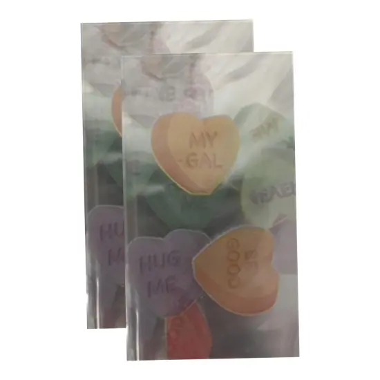 Large Conversation Hearts Cello Treat Bag {5}