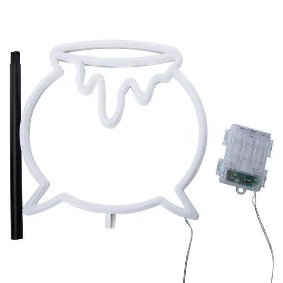 Halloween Cauldron Neon Stake with Timer {2}