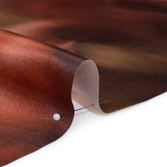 1 Yard Red Light Brown Large Tulip Polyester Mikado Fabric Exclusive Tulip Transformation Print 57 inch Width {2}