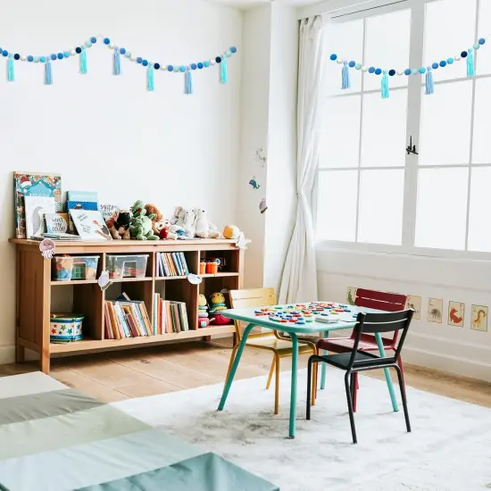 3Pcs Blue Pom Pom Garland {4}