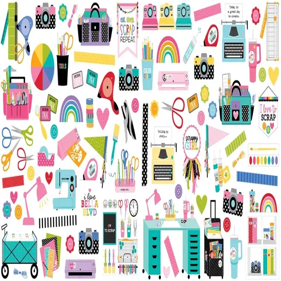 Bella Blvd Cardstock Ephemera-Icons, Let's Scrapbook! {3}