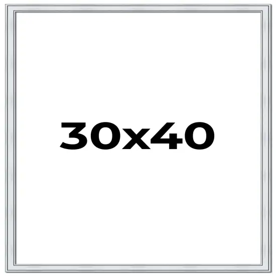 Classic Silver Picture Frame - UV Acrylic, Foam Board Backing, Hanging Hardware {1}