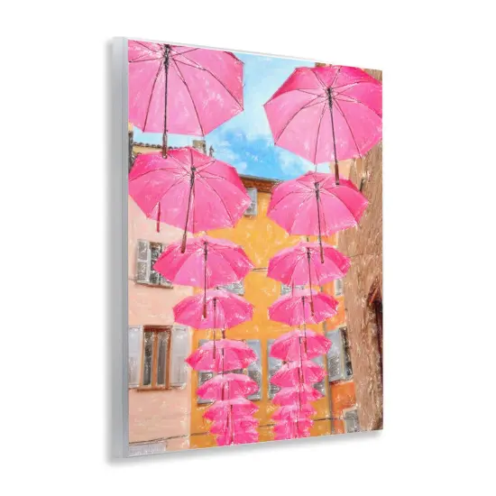 Stupell Industries Pink Umbrellas in Town Wall Plaque Art Design by Graffi*tee Studios {3}