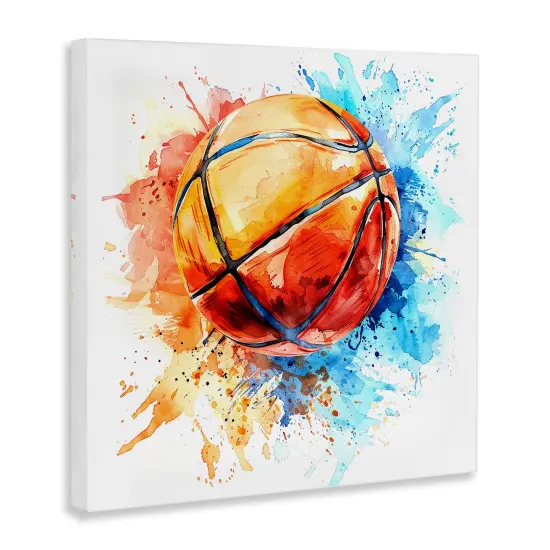 Stupell Industries Basketball Chromatic Splash Canvas Wall Art Design by LSR Design Studio {3}