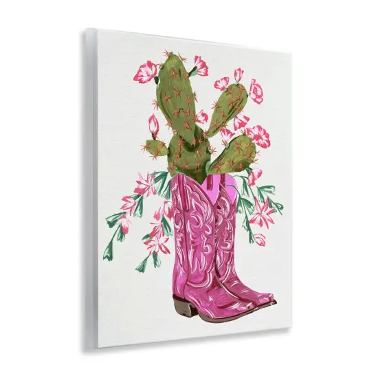 Stupell Industries Pink Accent Cactus & Boots Wall Plaque Art Design by Melissa Wang  {3}