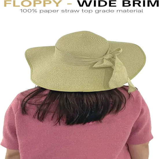 4E's Novelty Floppy Sun Hat with Sunglasses &ndash; UPF 50+ Packable Beach Hat for Women Travel {2}