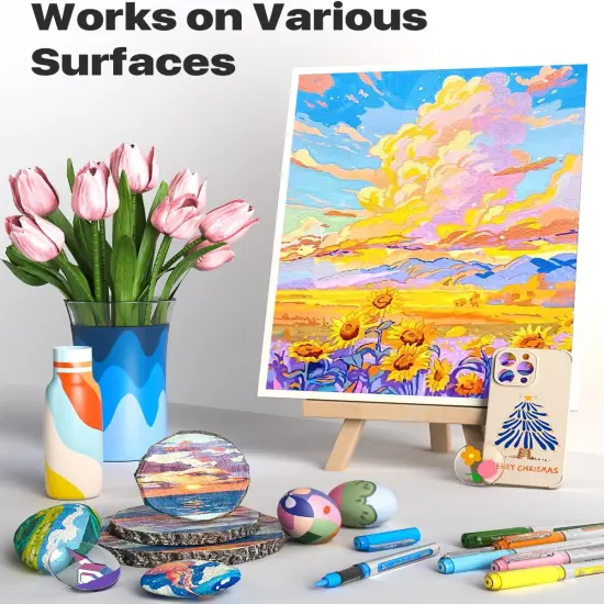 Acrylic Paint Markers Brush Tip 30 Colors {5}