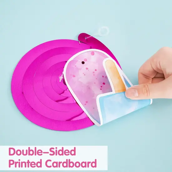 18PCS Ice Cream Hanging Swirls Party Decorations Summer Ice Cream Party Ceiling Streamers Decor Sweet Ice Cream Party Swirls Supplies for Girls Birthday Baby Shower {3}