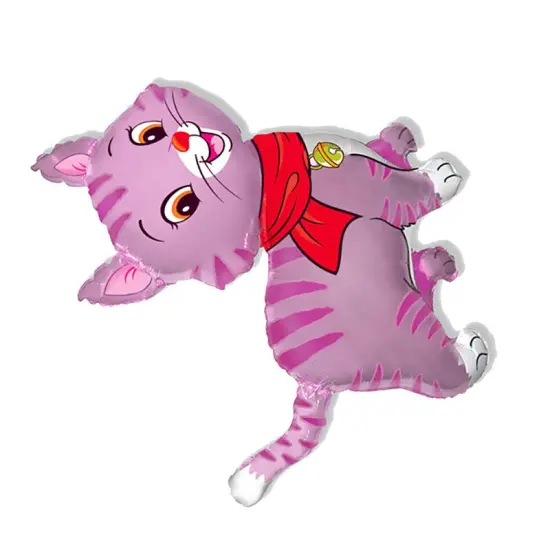 Lovely Cat Fuchsia Foil Balloon Large Shape 37" {4}